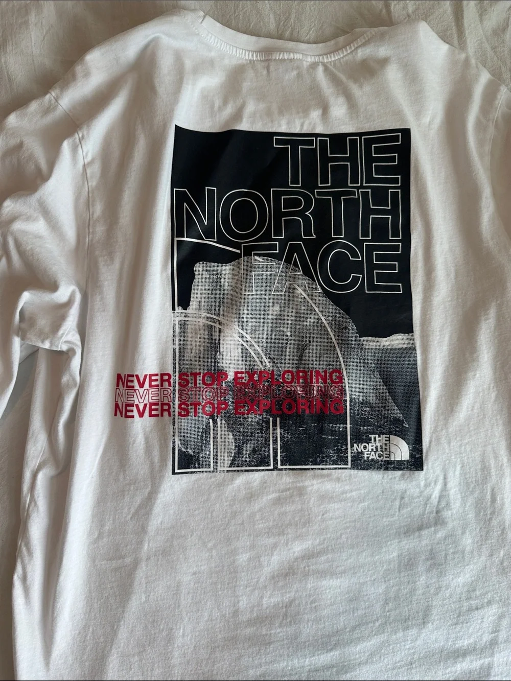 The North Face White Long Sleeve Back Graphic Tee